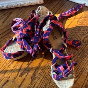 Diane Von Furstenberg Purple and Red Wedges